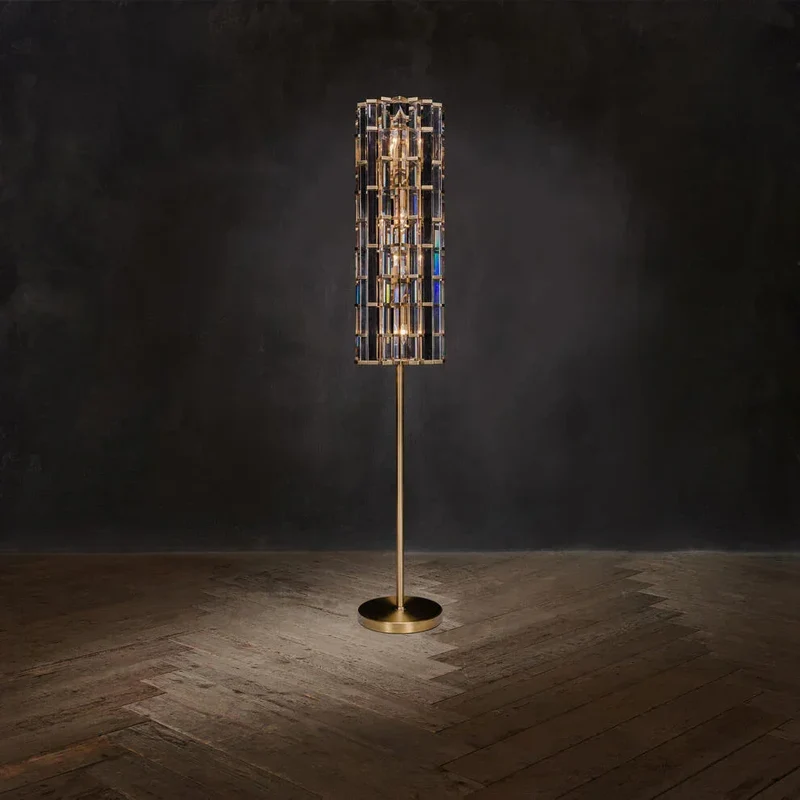 K9 Amber Crystal Rod Floor Lamp | CLGTP025F
