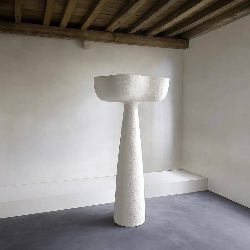 Tall Plaster Floor Lamp | Cassia | CLBBGT027