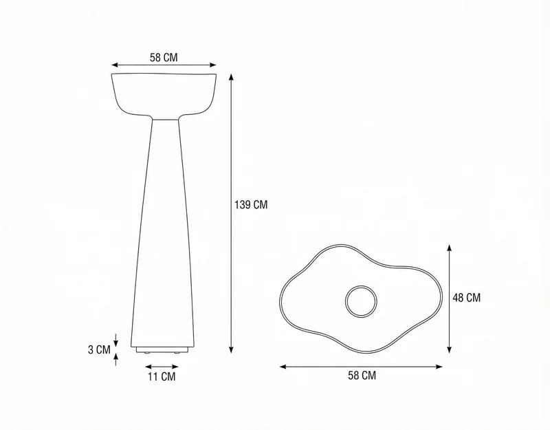 Tall Plaster Floor Lamp | Cassia | CLBBGT027