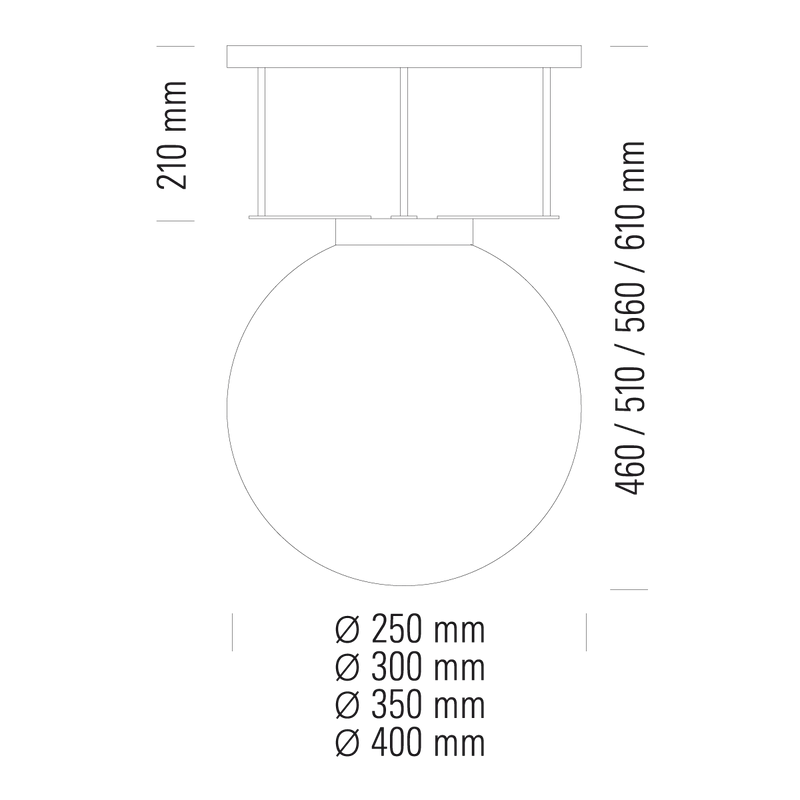 Tecnolumen - Deckenleuchte DMB 26 / 250M Messing poliert