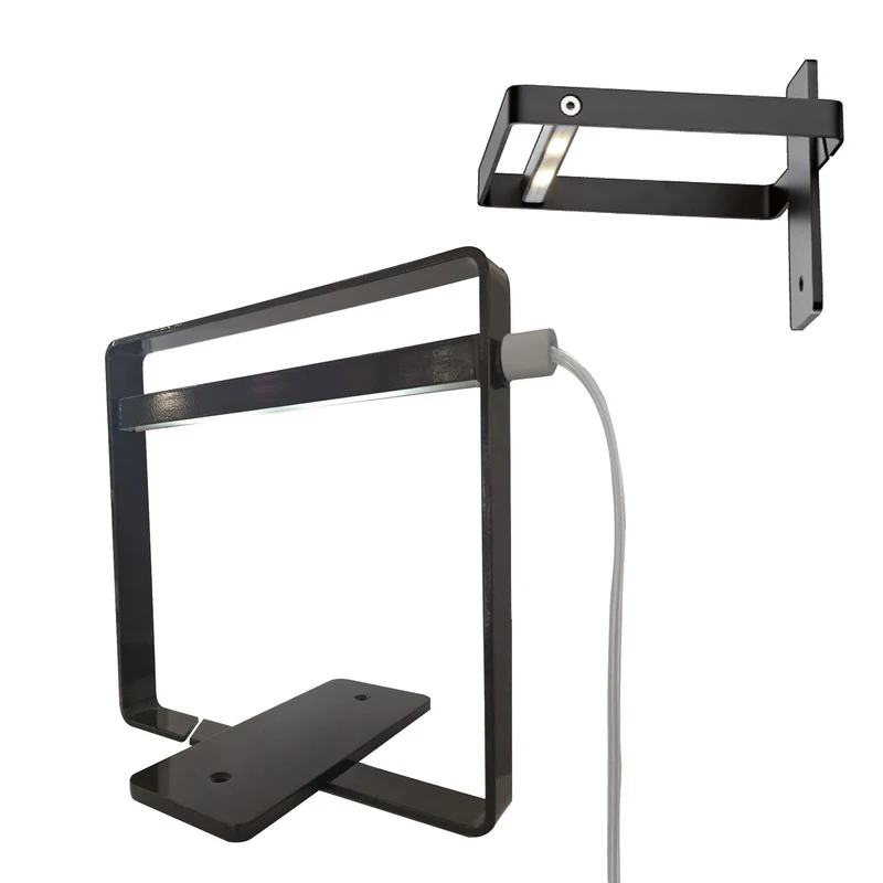 LED Tischlampe & Wandleuchte ORING Schwarz – modernes Design Made in Italy