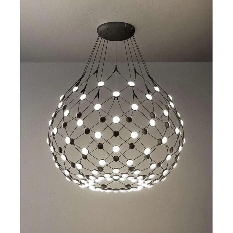 Luceplan - Pendelleuchte Mesh Wireless schwarz LED ∅100
