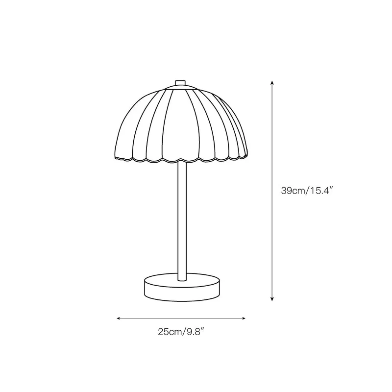 Mushroom Table Lamp | Gold & Frosted Glass | CLMSH025G