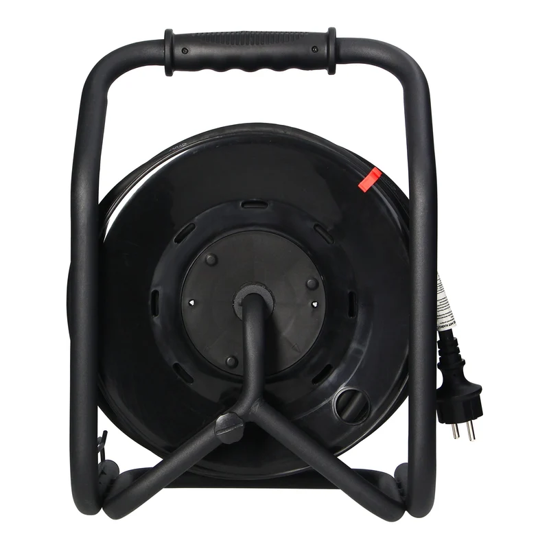 Trano Kabeltrommel 40m H07RN-F 3x2,5mm² IP44 | 4x Schuko Steckdosen mit Kinderschutz | 3200W | Gummi Kabel | Anti-Twist | Thermoschutz