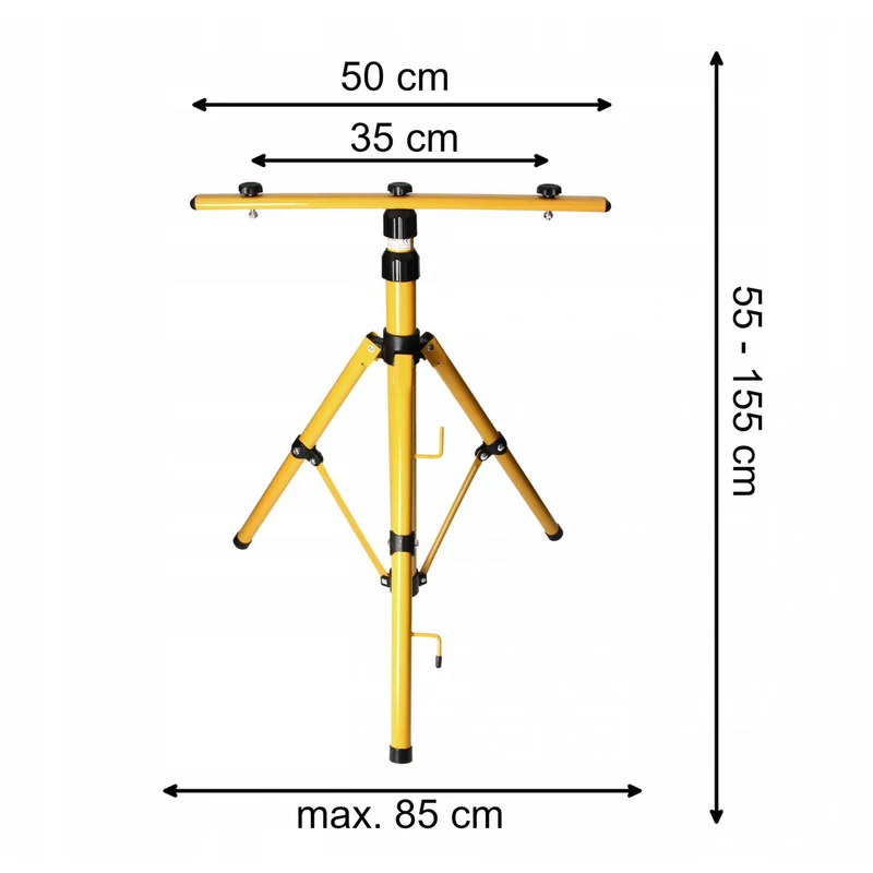 Trano LED Flutlicht Baustrahler Set 2x30W/50W/100W mit Stativ & 2m Kabel | IP65 | 4000K Neutralweiß | 8000lm | höhenverstellbar bis 160cm