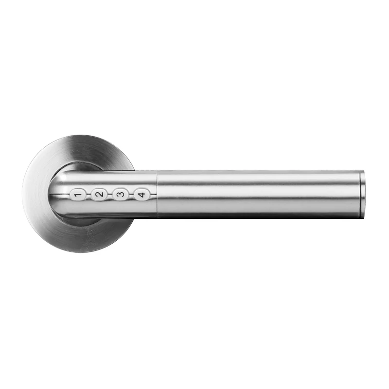 Trano Smart Griff, Elektronische Drückergarnitur mit PIN & Bluetooth 4.0 – IP44, für Türen 38–58 mm, schwarz oder silber, beleuchtet, 2×CR2