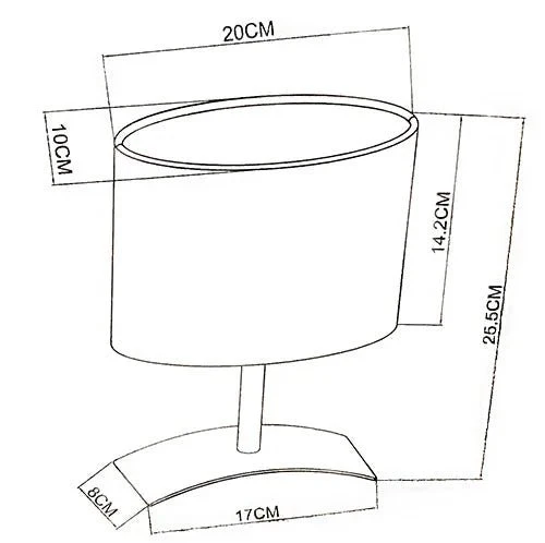 Reality kleine Tischlampe mit ovalem Stoffschirm – Braun/Cappuccino, E14 inkl. LED