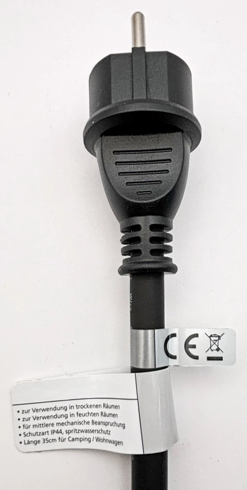Trano CEE Adapter 230V 16A IP44 – Schutzkontakt-Stecker/Kupplung auf CEE – 0,35m H07RN-F 3G2,5 – Camping Wohnwagen Caravan