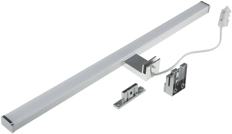 Trano LED Spiegelleuchte 60cm, 11W, 1600lm, 4000K Neutralweiß, IP44, Aluminium, Wand- & Top-Montage, Badlampe 230V