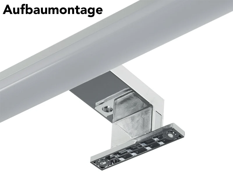 Trano LED Spiegelleuchte 60cm, 11W, 1600lm, 4000K Neutralweiß, IP44, Aluminium, Wand- & Top-Montage, Badlampe 230V