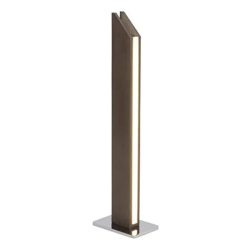 Brilliant Unique LED-Tischlampe – Holz dunkel, 12 W, 805 lm, stufenlos dimmbar