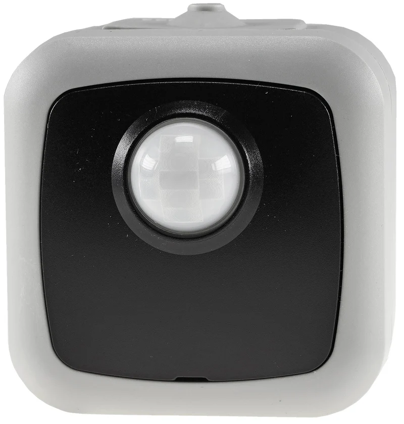 Trano Feuchtraum PIR Bewegungsmelder IP54, 250V~ 2-500W, 120°/6m, Dämmerungssensor 2-1000Lux, inkl. AP-Rahmen, grau