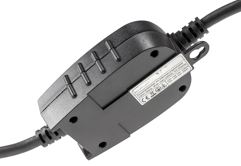 Trano Zwischenstecker mit Dämmerungsschalter & Timer (1–9 Std.), IP44, 3680W, 230V, Display, Garten-/Teichbeleuchtung, Outdoor