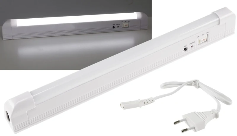 Trano LED Notleuchte 2W SlimLine, 30 SMD, 200lm, 6000K, Akku 3,7V/1200mAh, 5h Leuchtdauer, 230V, 30x2x3cm, Wand/Decke