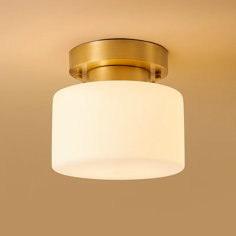 Modern Brass & Glass Flush Mount | CLBB8501