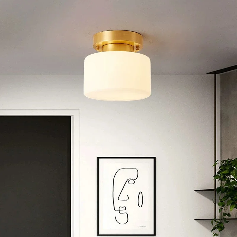Modern Brass & Glass Flush Mount | CLBB8501