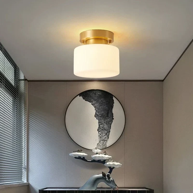 Modern Brass & Glass Flush Mount | CLBB8501