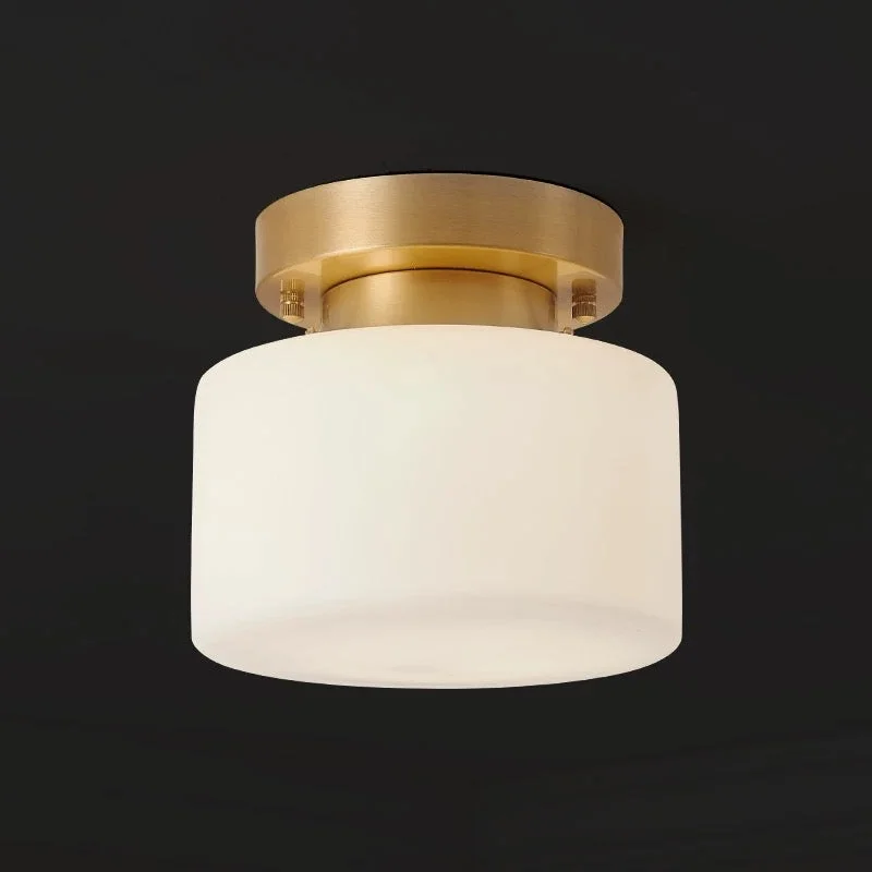 Modern Brass & Glass Flush Mount | CLBB8501