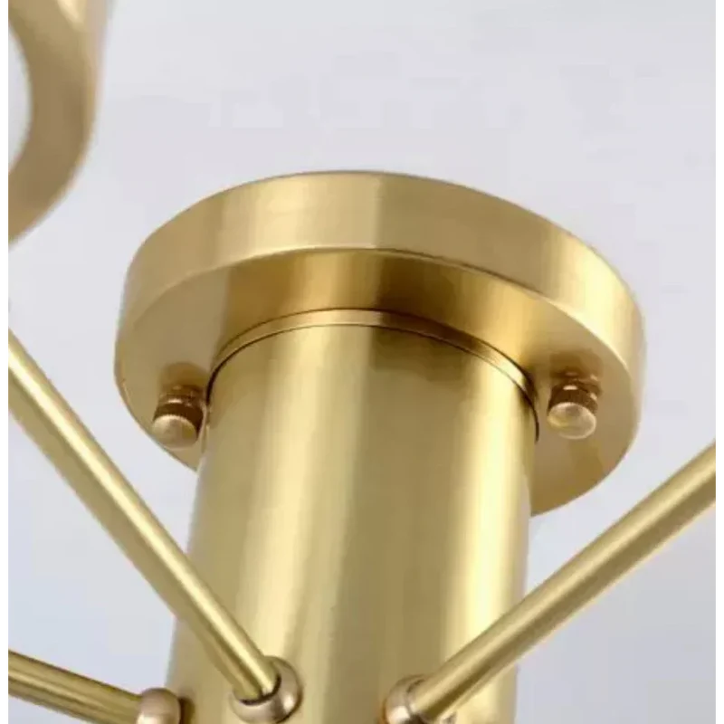 Modern Brass Starburst Semi-Flush Mount | CLJG500