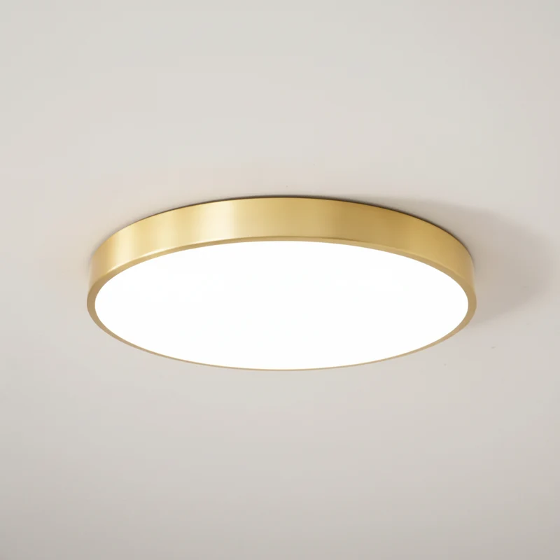 Modern Minimalist Brass Flush Mount | CLMMC
