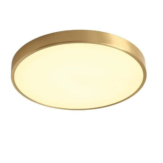Modern Minimalist Brass Flush Mount | CLMMC