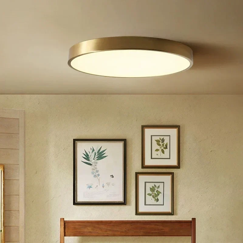 Modern Minimalist Brass Flush Mount | CLMMC