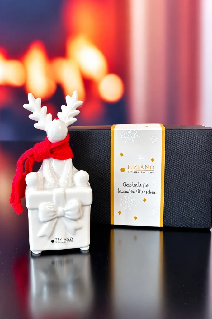 2er Set Rentier Rudolph mit Geschenk creme in Geschenkbox