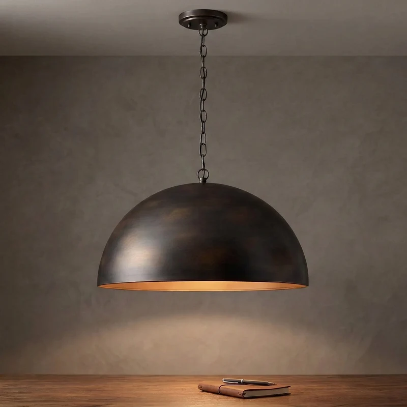 Aurelia Dome Pendant | Black Stainless Steel | CLSS8500