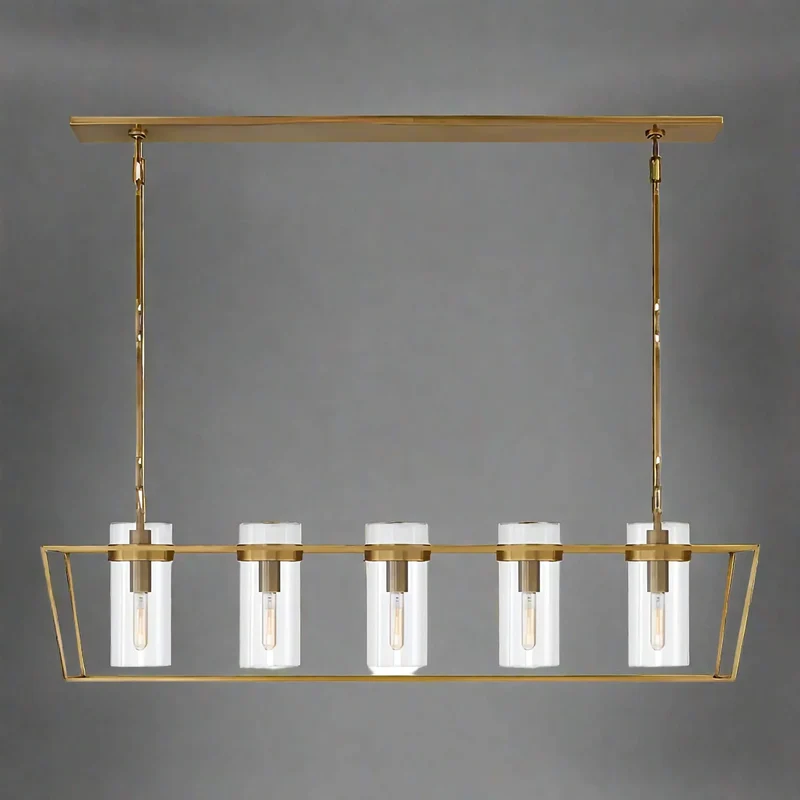 Linear LED Chandelier | Matte Gold | CL85075L