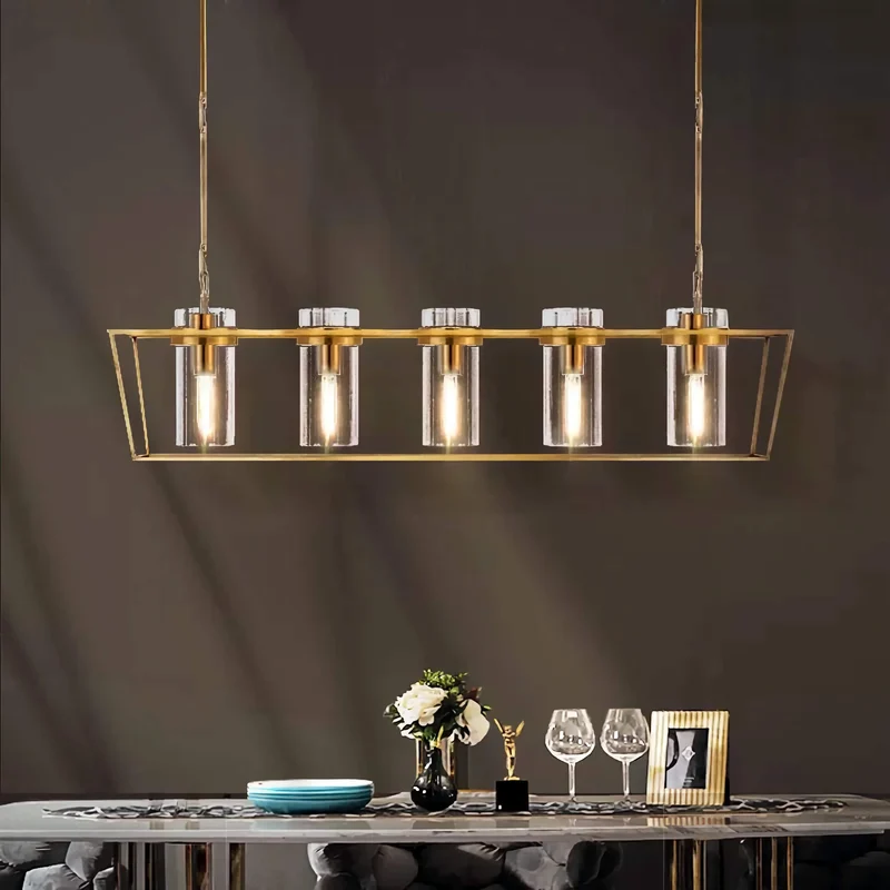 Linear LED Chandelier | Matte Gold | CL85075L