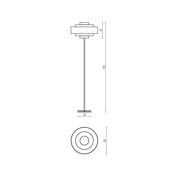 Tiered Brass Floor Lamp | CL85070M