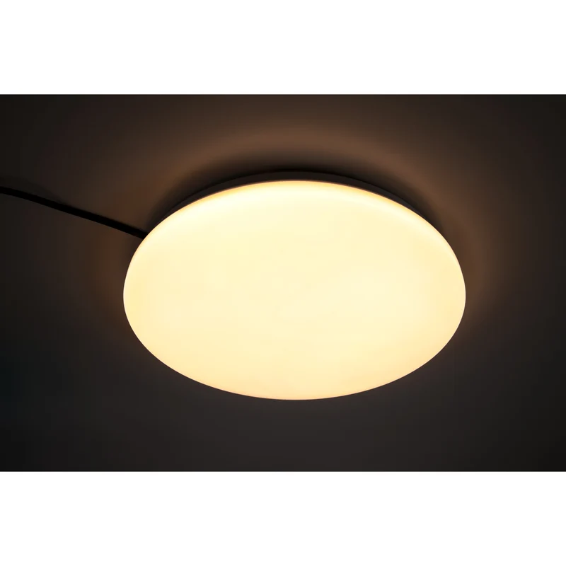 Trano LED-Deckenleuchte 18W mit HF-Bewegungsmelder, 1440lm, 3000K Warmweiß, Ø33cm, Flurleuchte, Dielenlampe, Wand- und Deckenmontage, 220-240V, Energieklasse F