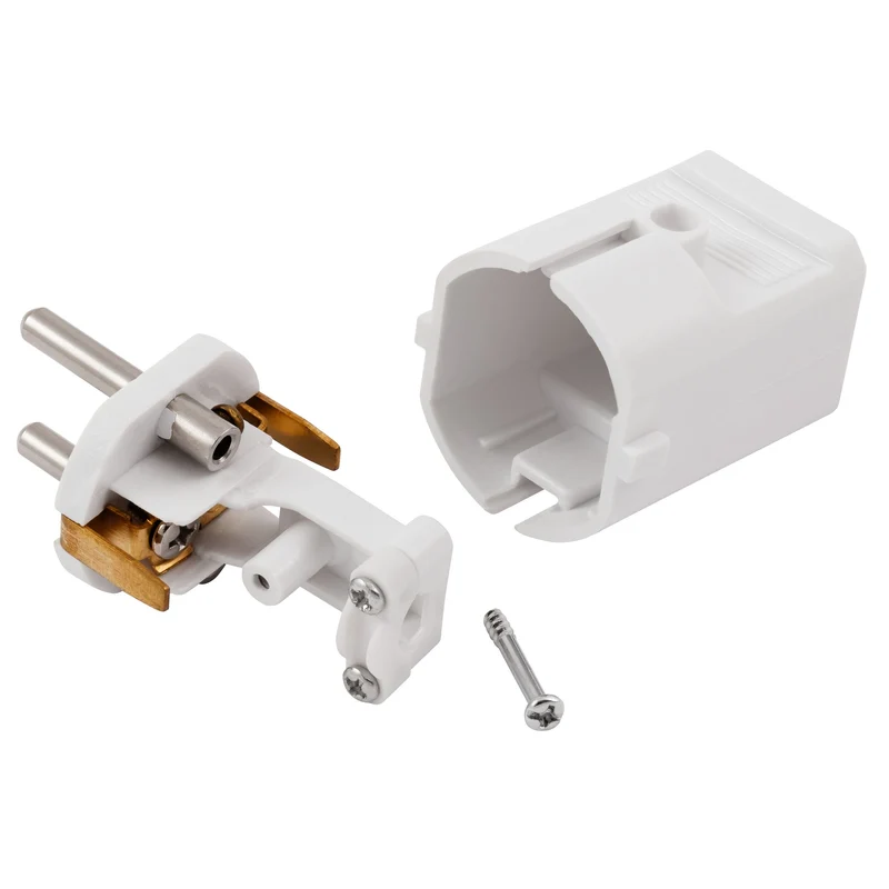 Hochwertige Wiederanschließbare Schutzkontakt-Stecker und -Kupplungen, Weiß und Schwarz
