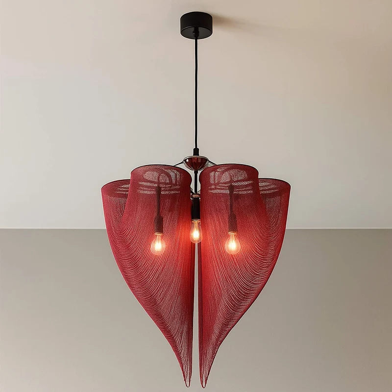 Mesh Chandelier | Red & Gold | CLFT85200