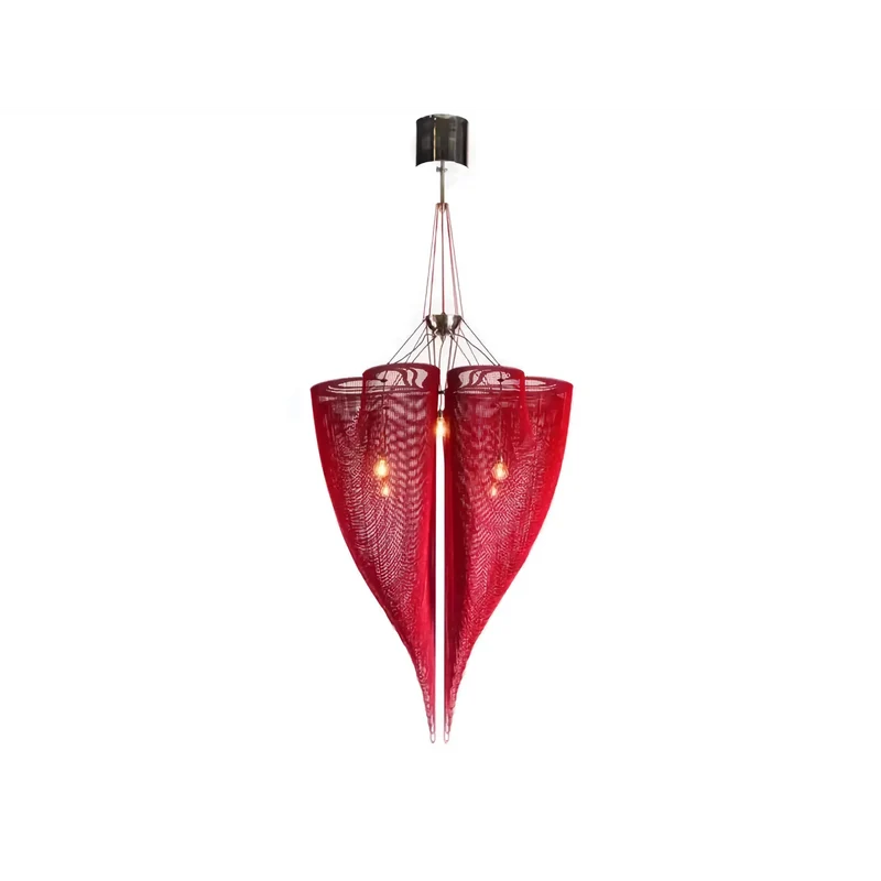 Mesh Chandelier | Red & Gold | CLFT85200