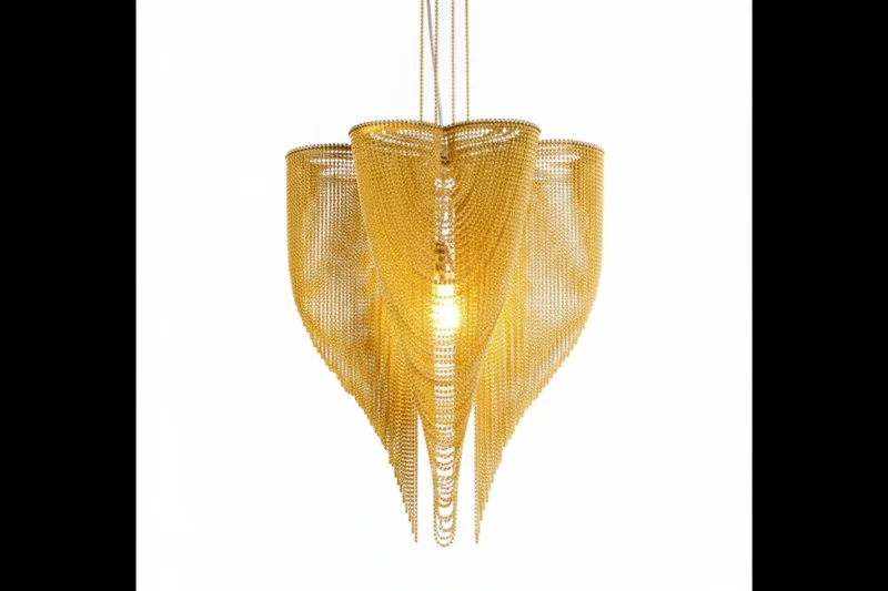 Mesh Chandelier | Red & Gold | CLFT85200