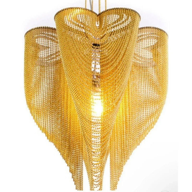 Mesh Chandelier | Red & Gold | CLFT85200