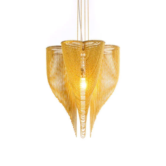 Mesh Chandelier | Red & Gold | CLFT85200