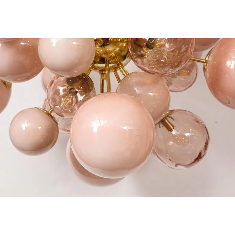 Glass Globe Chandelier | Pink | CLPT80CF