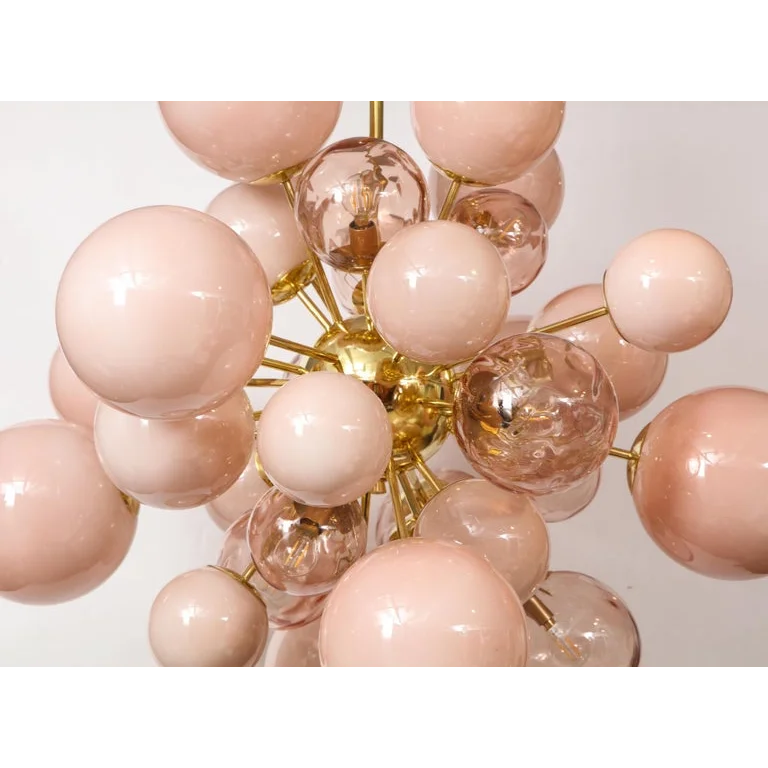Glass Globe Chandelier | Pink | CLPT80CF
