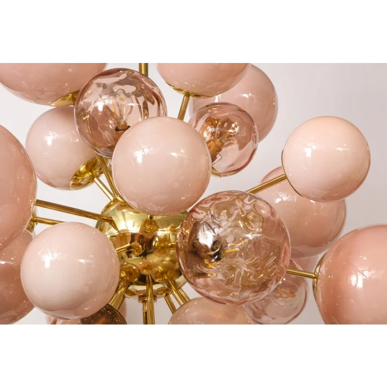Glass Globe Chandelier | Pink | CLPT80CF