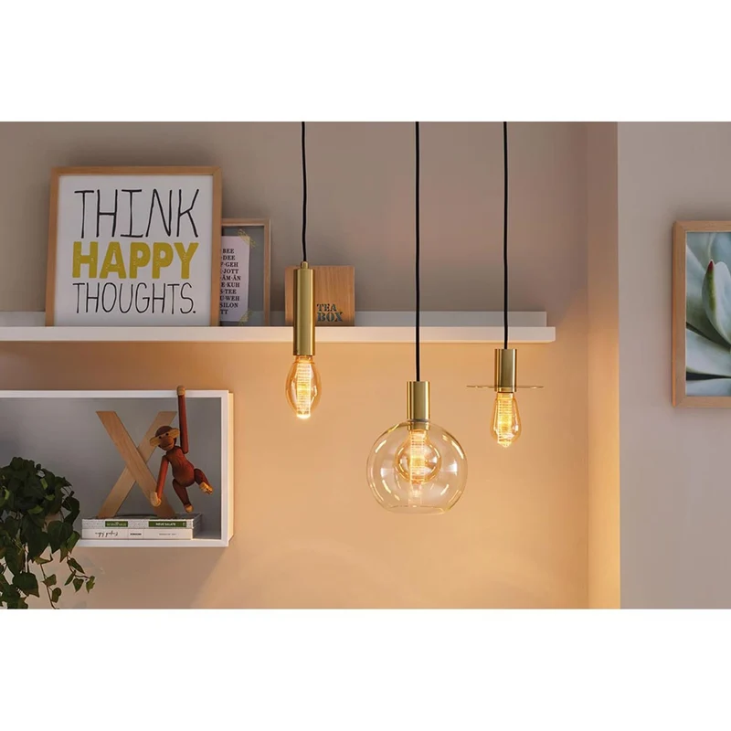 E27 3,6W LED Birne Ringmuster 1800K Dimmbar, Gold