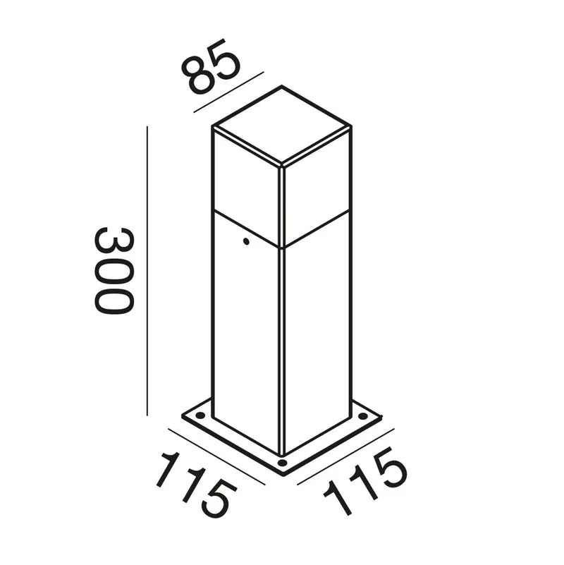 Pollerleuchte Cube