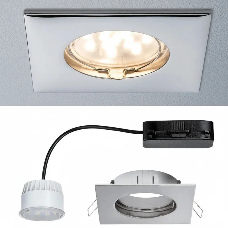 Paulmann LED Einbauleuchte Premium Line Coin IP44 – 6,8 W, Eisen gebürstet