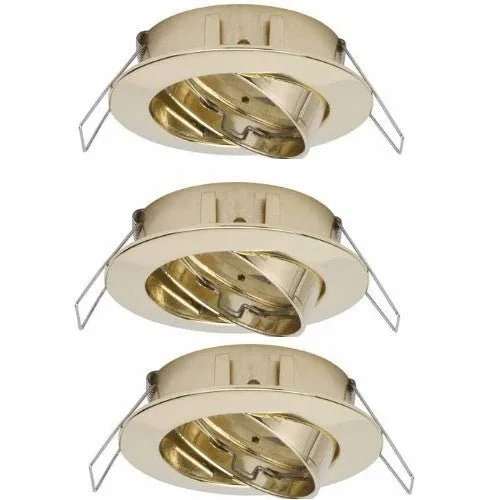 Paulmann 997.45 2Easy Premium Einbauleuchten Set – Gold, schwenkbar (3er Set, IP23, ohne Leuchtmittel)