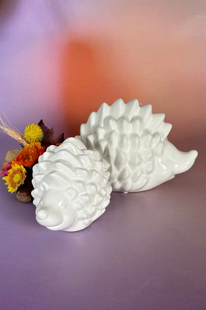 Deko Figur Igel Max weiß-creme