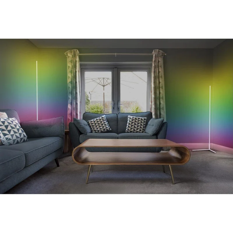 OSRAM Matter SMART+ Floor Corner Slim Stehlampe, mit Fernbedienung, Weiß, 1400 mm, RGB + Tunable White (TW)
