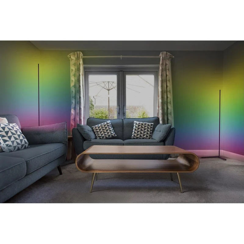 OSRAM Matter SMART+ Floor Corner Slim Stehlampe, mit Fernbedienung, Schwarz, 2000 mm, RGB + Tunable White (TW)