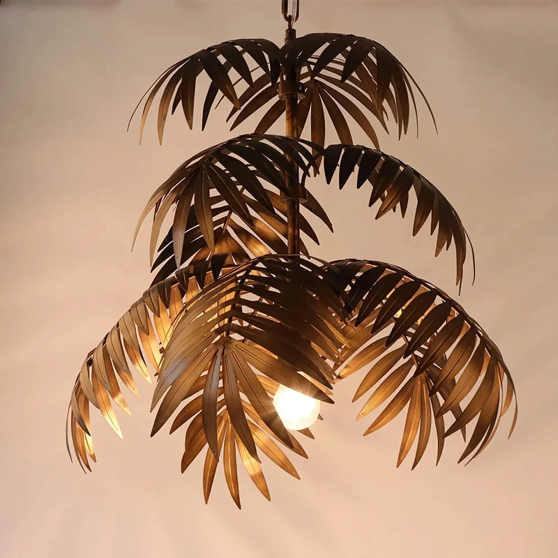 Palm Leaf Pendant | Brushed Gold | CLPLM