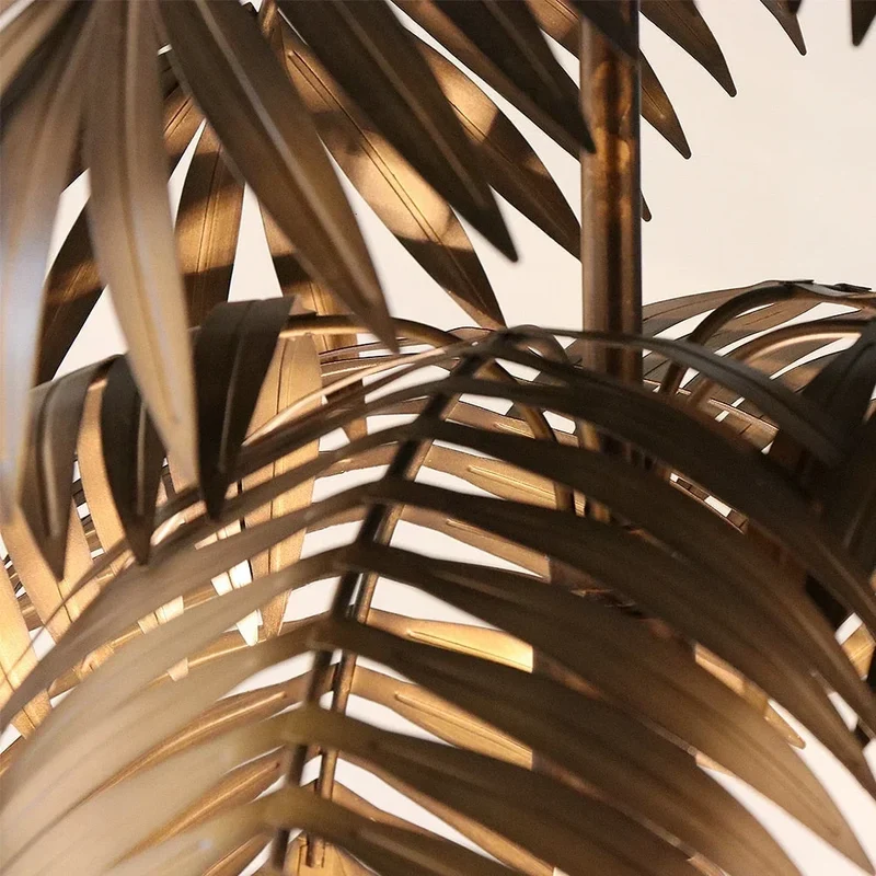 Palm Leaf Pendant | Brushed Gold | CLPLM